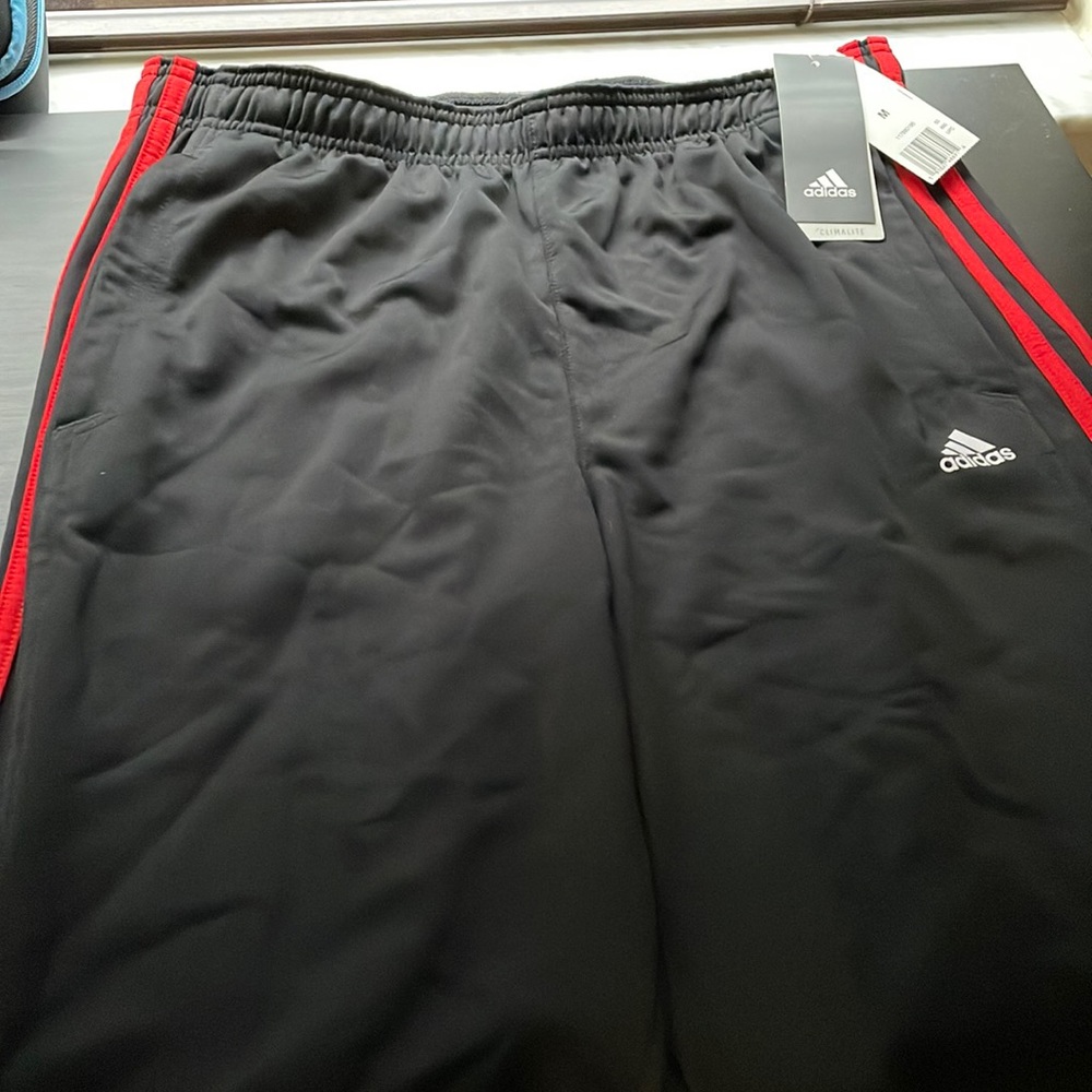 Adidas Black & Red track pants